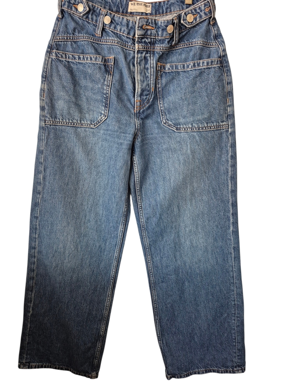 WE•THE•FREE Wide Leg Denim Jeans Size 27.